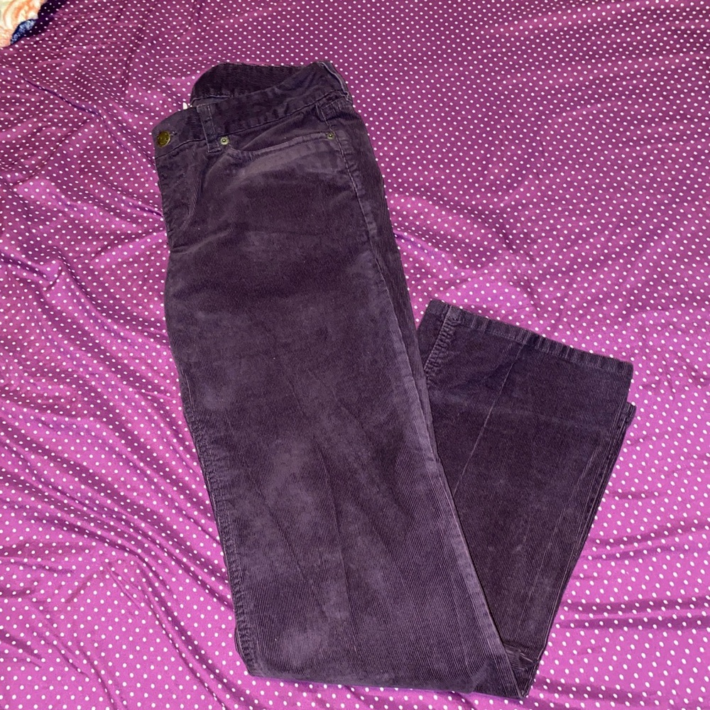corduroy dark purple pants